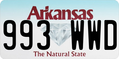 AR license plate 993WWD