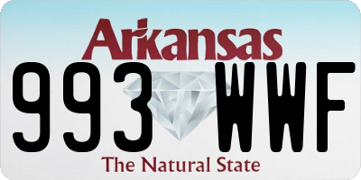 AR license plate 993WWF