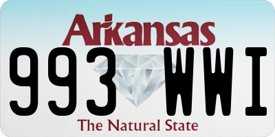 AR license plate 993WWI