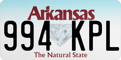 AR license plate 994KPL