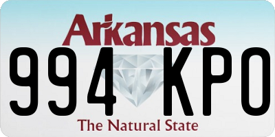 AR license plate 994KPO