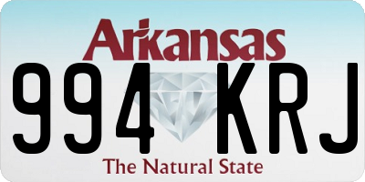 AR license plate 994KRJ