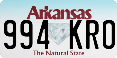 AR license plate 994KRO