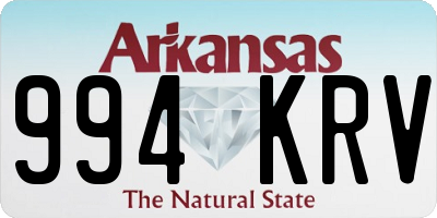 AR license plate 994KRV