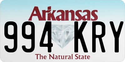 AR license plate 994KRY