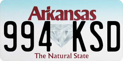 AR license plate 994KSD