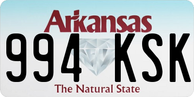 AR license plate 994KSK