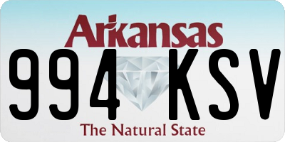 AR license plate 994KSV