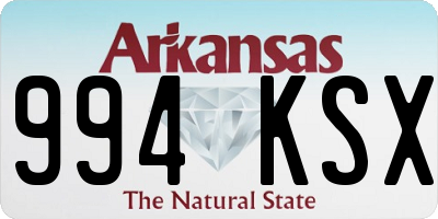 AR license plate 994KSX