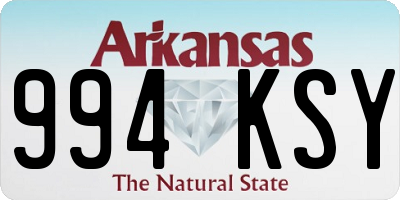 AR license plate 994KSY