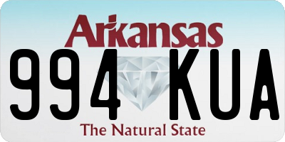 AR license plate 994KUA