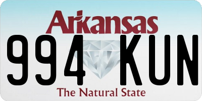 AR license plate 994KUN