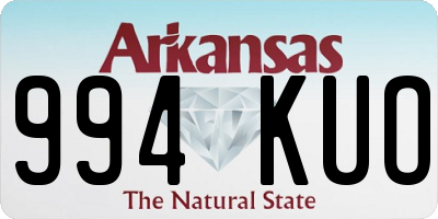 AR license plate 994KUO