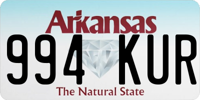 AR license plate 994KUR