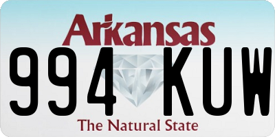 AR license plate 994KUW