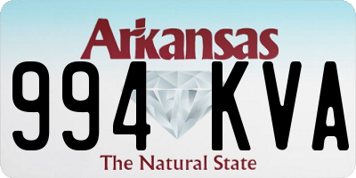 AR license plate 994KVA