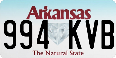 AR license plate 994KVB