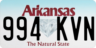AR license plate 994KVN