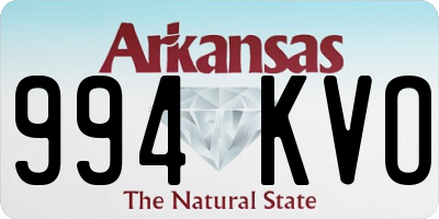 AR license plate 994KVO
