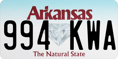 AR license plate 994KWA