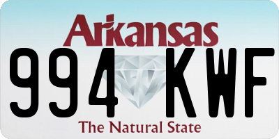 AR license plate 994KWF