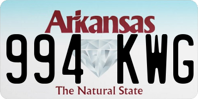 AR license plate 994KWG