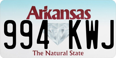 AR license plate 994KWJ