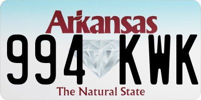 AR license plate 994KWK