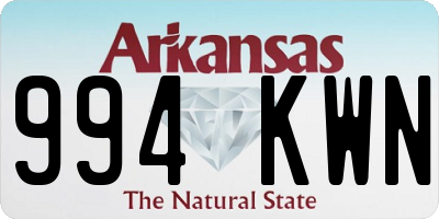 AR license plate 994KWN