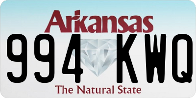 AR license plate 994KWQ