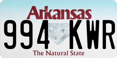 AR license plate 994KWR