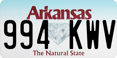 AR license plate 994KWV