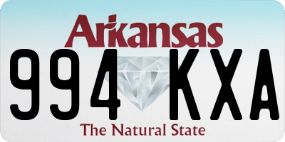 AR license plate 994KXA