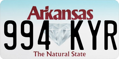 AR license plate 994KYR