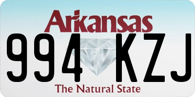 AR license plate 994KZJ