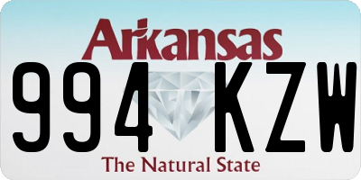 AR license plate 994KZW