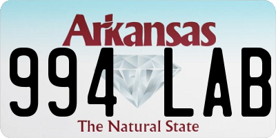 AR license plate 994LAB