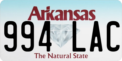 AR license plate 994LAC