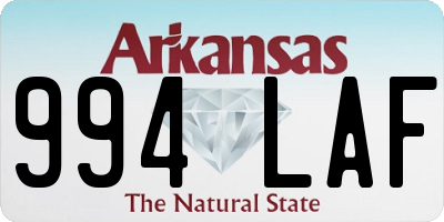 AR license plate 994LAF