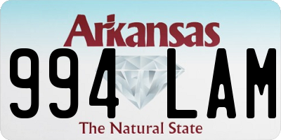 AR license plate 994LAM