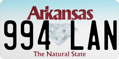AR license plate 994LAN