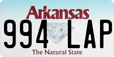 AR license plate 994LAP