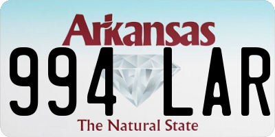 AR license plate 994LAR