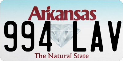 AR license plate 994LAV