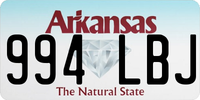 AR license plate 994LBJ