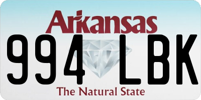 AR license plate 994LBK