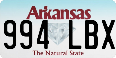AR license plate 994LBX