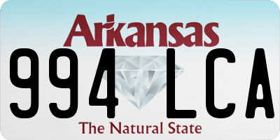 AR license plate 994LCA