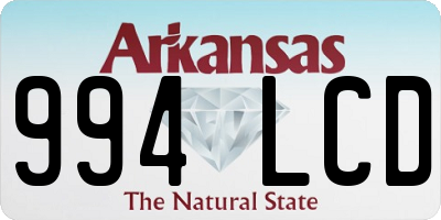 AR license plate 994LCD