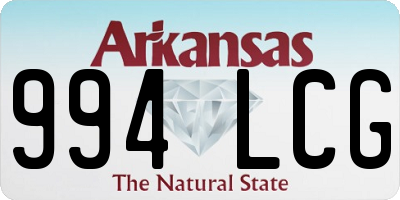AR license plate 994LCG
